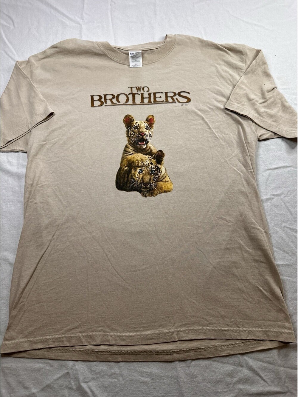 Vintage Two Brothers Movie Promo Shirt XL 2004 Tigers Universal Y2K Nature